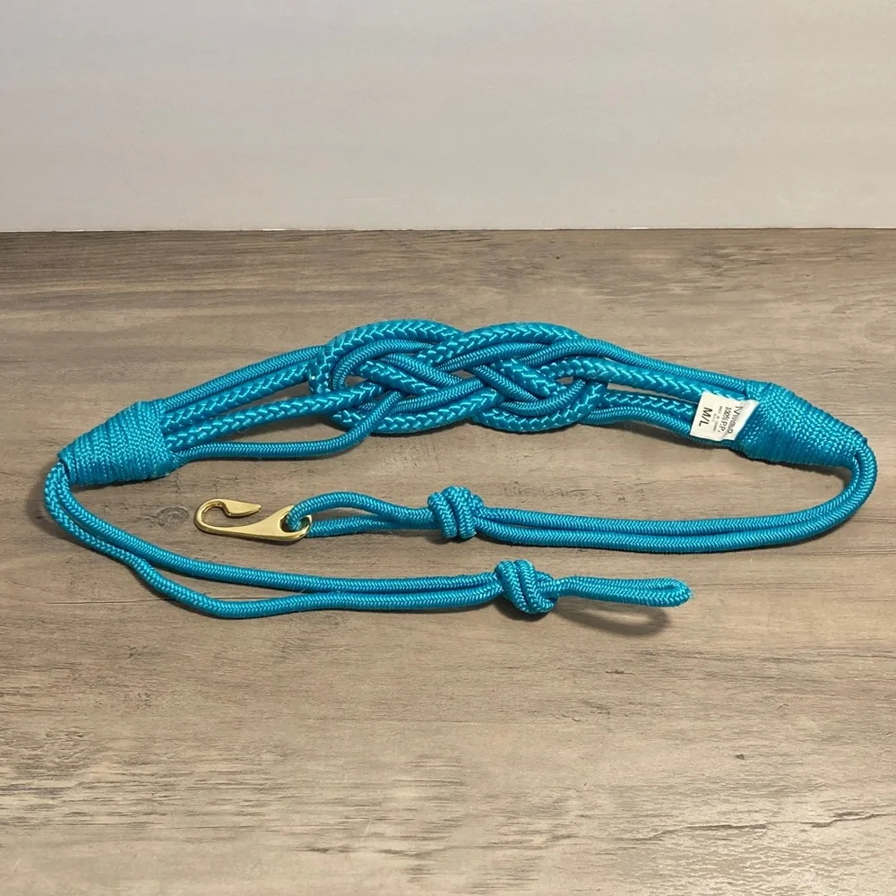 Vintage Braided Rope Stretch Belt 80s Glam